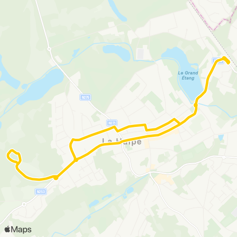 TEC Brabant Wallon Navette de la Hulpe map