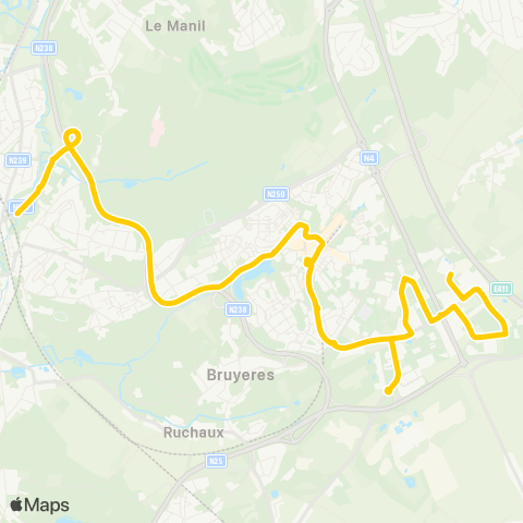 TEC Brabant Wallon Ottignies - Axis Parc - Einstein - Fleming map