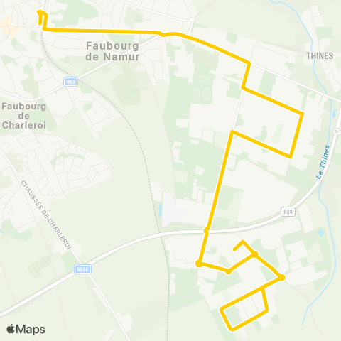 TEC Brabant Wallon Nivelles - Zoning Sud map