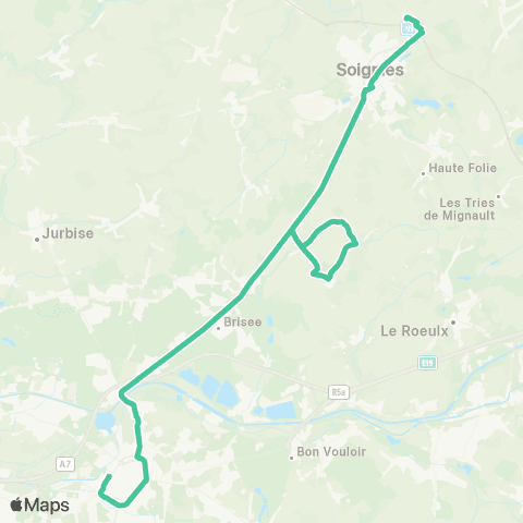 TEC Hainaut Mons - Soignies map