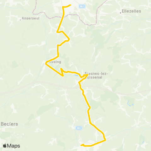 TEC Hainaut Ronse / Renaix - Leuze map