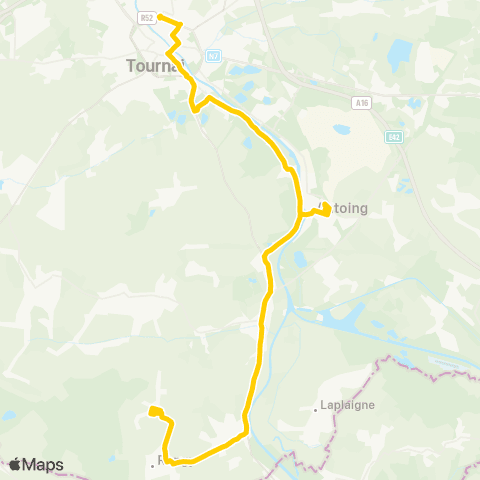 TEC Hainaut Tournai - Lesdain map