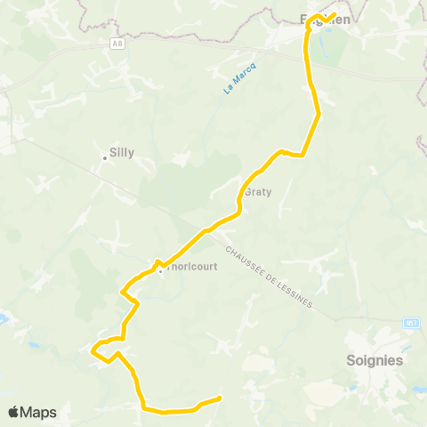 TEC Hainaut Enghien / Edingen - Neufvilles map