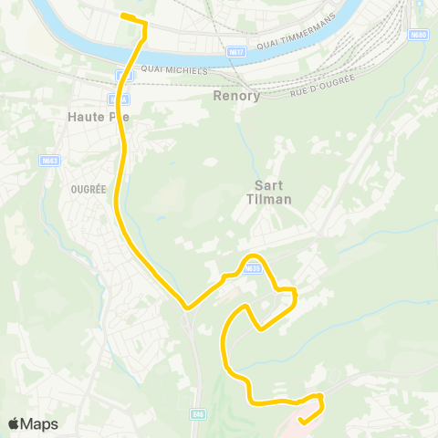 TEC Liège - Verviers Sclessin - Sart-Tilman - CHU map