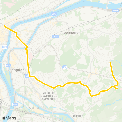 TEC Liège - Verviers Léopold - Grivegnée - Malvaux - les Bruyères map