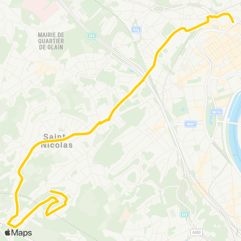 TEC Liège - Verviers St-Lambert - Tilleur - Van Belle / Sclessin map