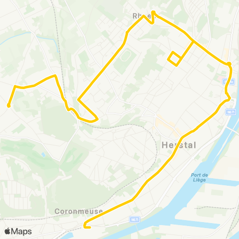 TEC Liège - Verviers Coronmeuse - Herstal - la Préalle - Bouxthay map