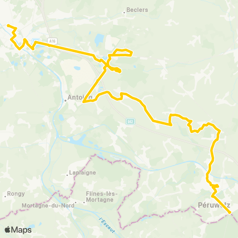 TEC Hainaut Tournai - Gaurain - Bonsecours map