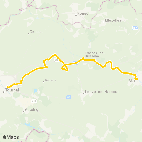TEC Hainaut Tournai - Ath map