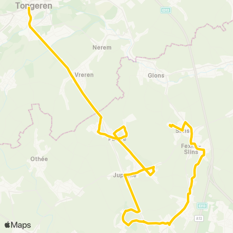 TEC Liège - Verviers Proxibus de Juprelle map