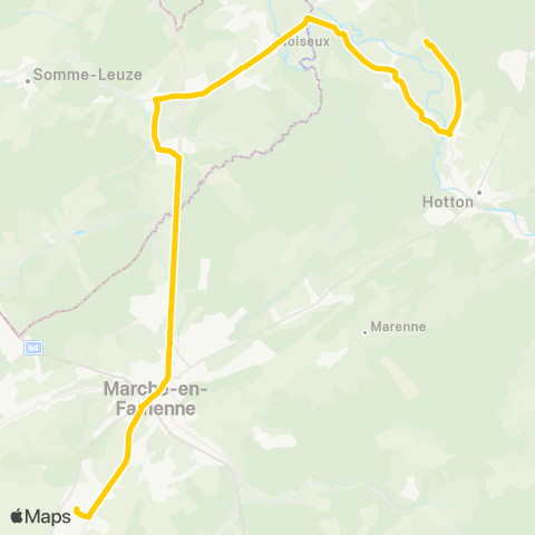 TEC Namur-Luxembourg Marloie - Noiseux - Melreux map