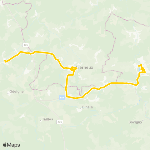 TEC Namur-Luxembourg Manhay - Vielsalm map