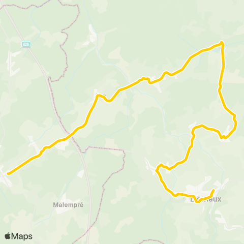 TEC Namur-Luxembourg Manhay - Lierneux map