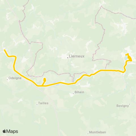 TEC Namur-Luxembourg Manhay - Fraiture - Vielsalm map