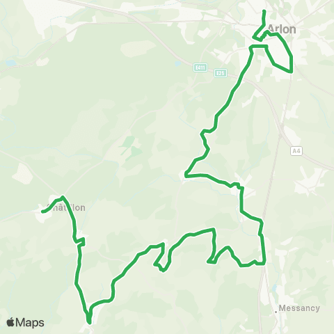 TEC Namur-Luxembourg Châtillon - Rachecourt - Arlon map