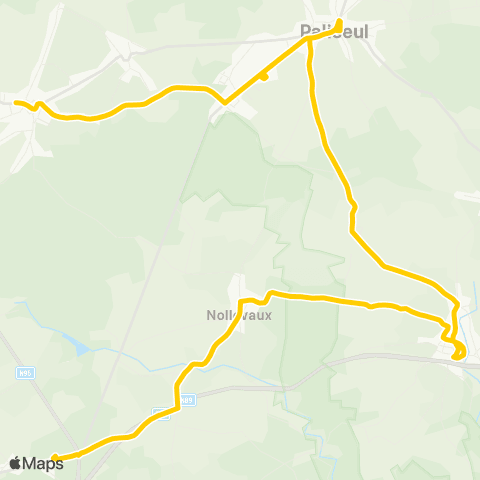 TEC Namur-Luxembourg Menuchenet - Carlsbourg - Paliseul map