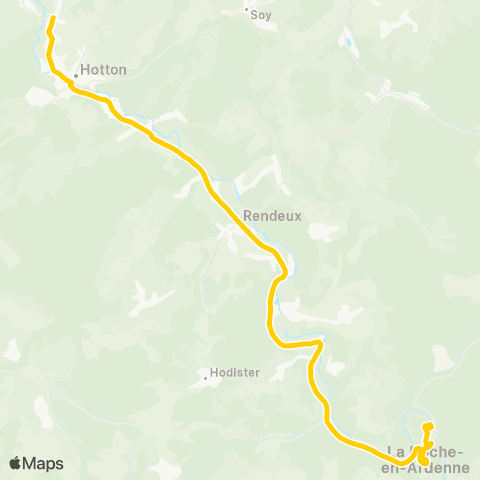 TEC Namur-Luxembourg La Roche - Melreux map