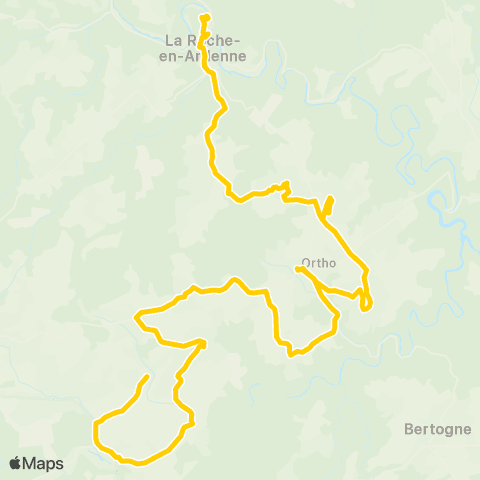 TEC Namur-Luxembourg La Roche - Ortho (Baconfoy - Cens) map