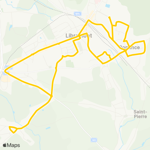 TEC Namur-Luxembourg Circuit Scolaire de Libramont (Neuvillers) map