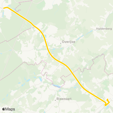 TEC Brabant Wallon Wavre Gare - Auderghem (Express) map