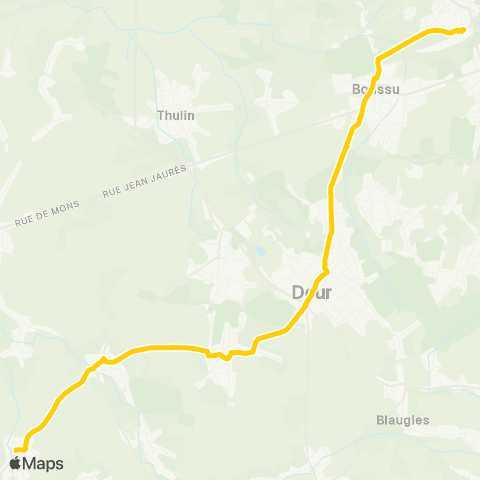 TEC Hainaut Angre - Saint-Ghislain map