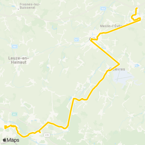 TEC Hainaut Ath - Péruwelz map