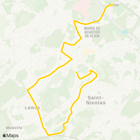 TEC Liège - Verviers Glain - Montegnée - Tilleur - St-Nicolas map