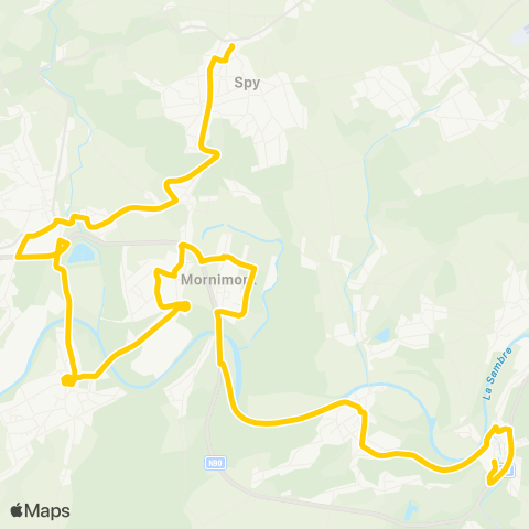 TEC Namur-Luxembourg Floreffe - Jemeppe-sur-Sambre - Spy map