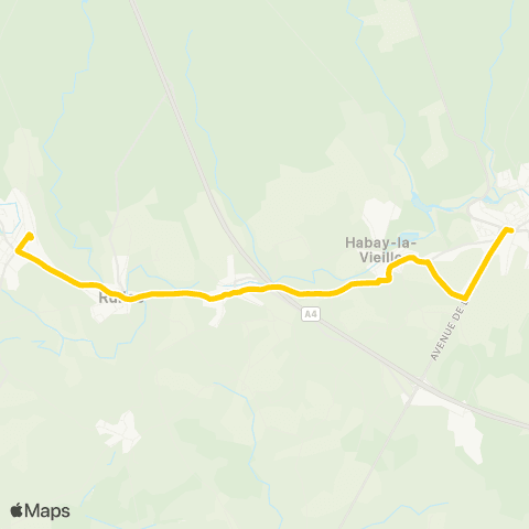 TEC Namur-Luxembourg Marbehan - Habay map