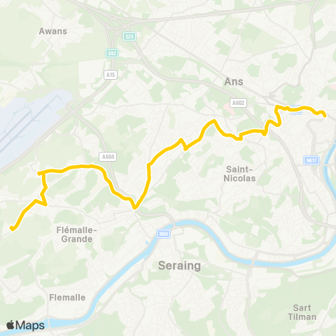 TEC Liège - Verviers St-Lambert - Montegnée - Grâce-Hollogne - Mons map