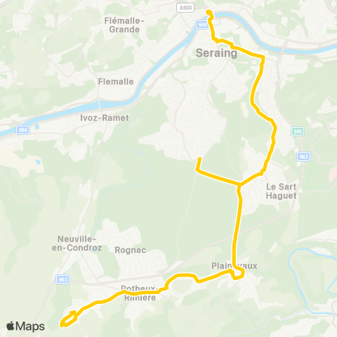 TEC Liège - Verviers Jemeppe - Ougrée - Boncelles - Beauséjour - Rotheux map