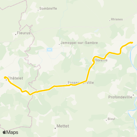 TEC Namur - Châtelineau map