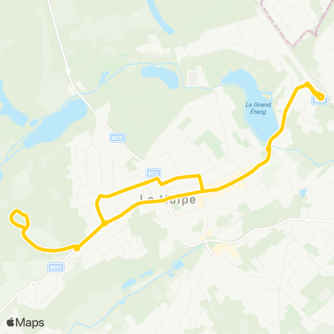 TEC Navette de la Hulpe map