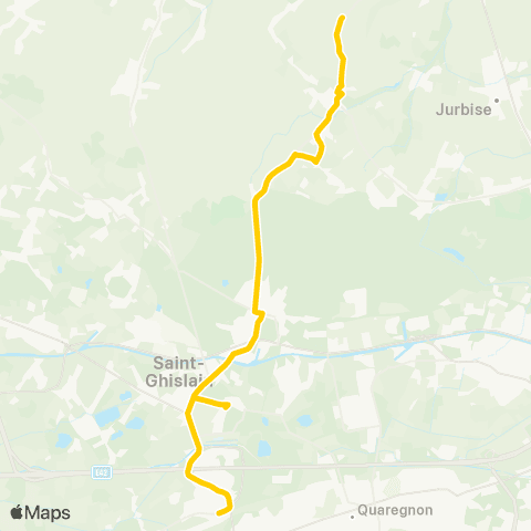 TEC Saint-Ghislain - Herchies map