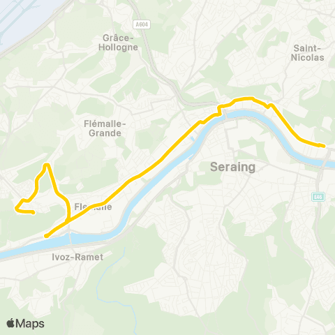 TEC Sclessin - Jemeppe - Flémalle Chaffours / Trixhes map