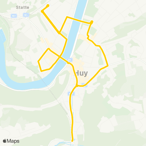 TEC Cit'Huy Bus (Service Urbain) map
