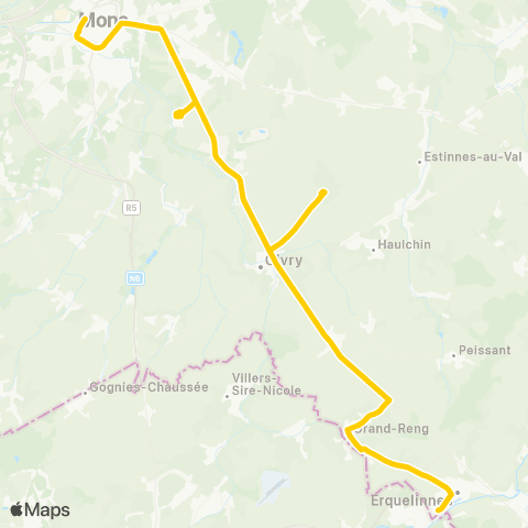 TEC Mons - Beaumont map