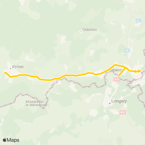 TEC Aubange - Saint-Mard map