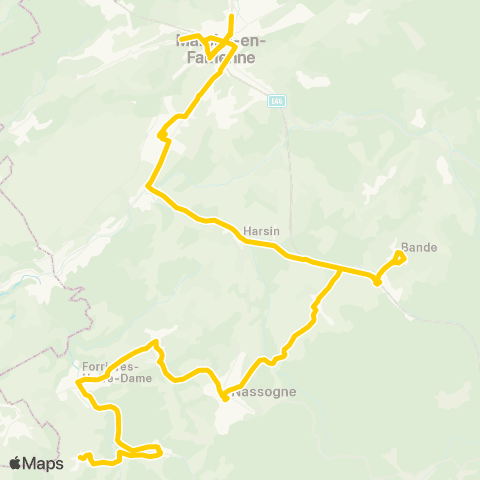 TEC Proxibus de Nassogne map