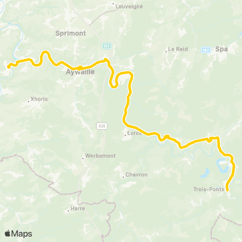 TEC Esneux - Trois-Ponts - Gouvy map