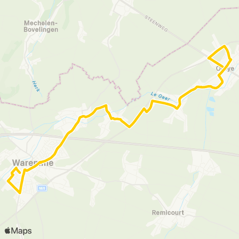 TEC Waremme - Oreye map