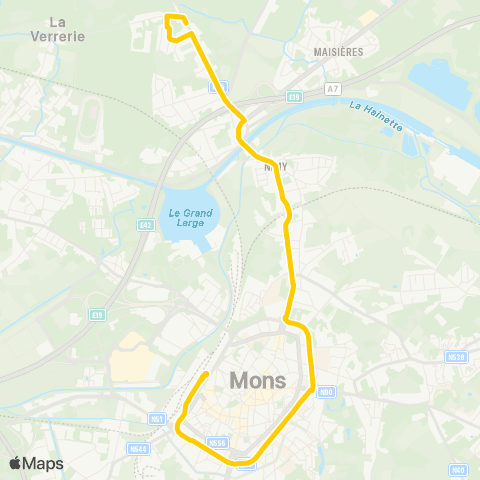 TEC Mons - Nimy map