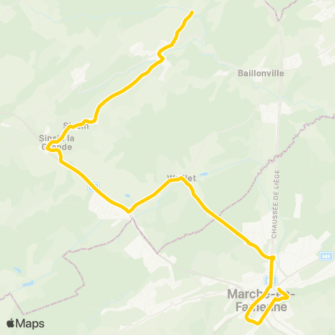 TEC Sinsin - Marche map
