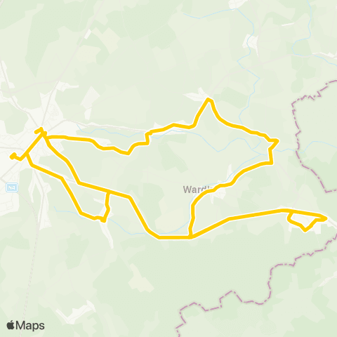 TEC Bras - Wardin - Bastogne map