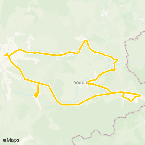 TEC Bras - Wardin - Mageret - Bastogne map