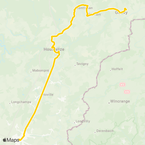 TEC Bastogne - Houffalize - Gouvy map