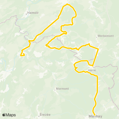 TEC Manhay - St-Roch - Bomal map