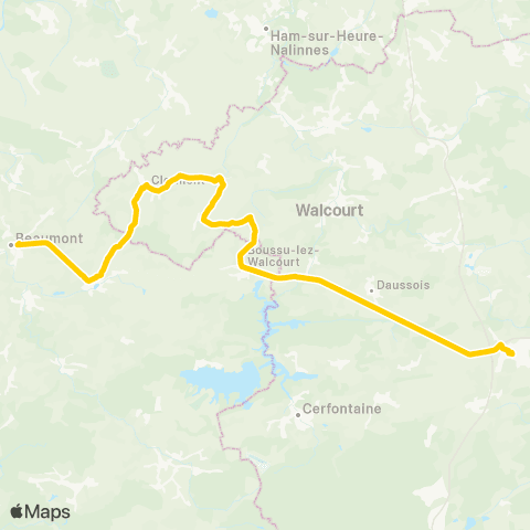TEC Beaumont - Philippeville map