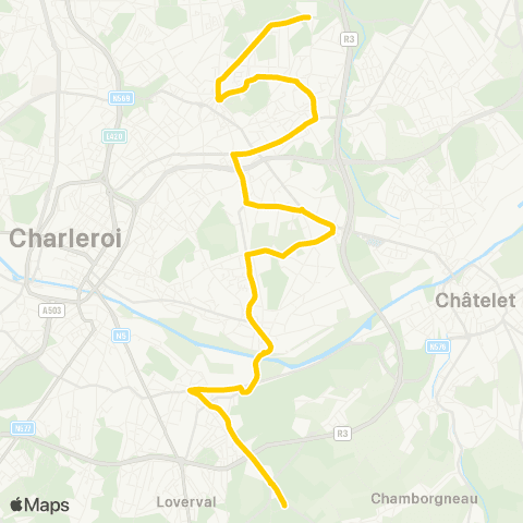 TEC Gilly (Cimetière) - Loverval (IMTR) map