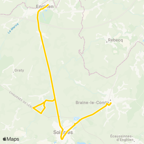 TEC Enghien / Edingen - Braine-le-Comté map